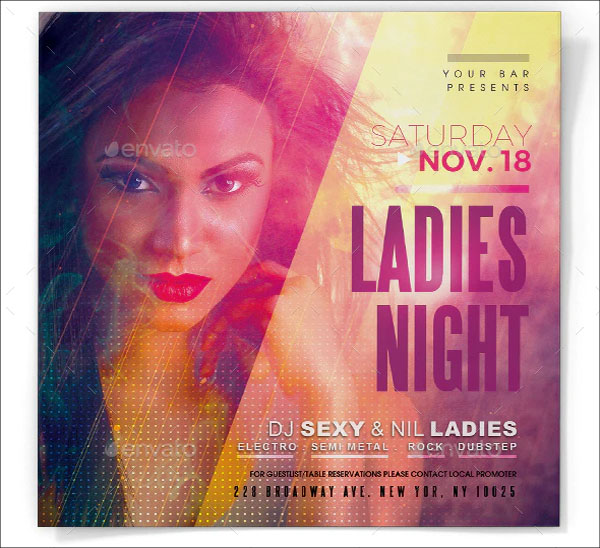 Best Ladies Night Club Flyer Template