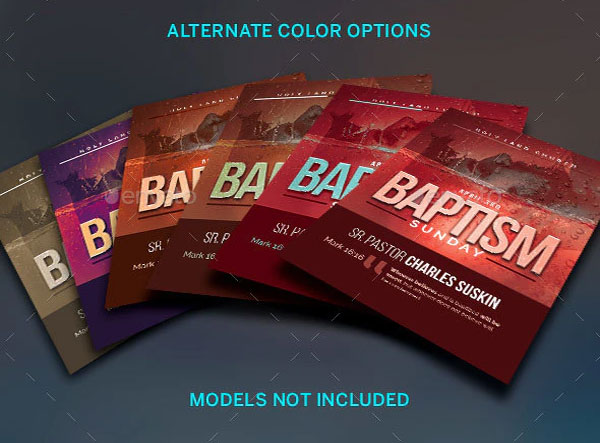 Best Baptism Sunday Church Flyer Template