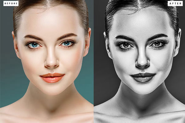 Best Black and White Photoshop Actions – High-Quality Artistic Black and White Enhancements | ATN and PSD File Formats Download