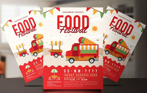 Best Food Truck Menu Flyer Design Template