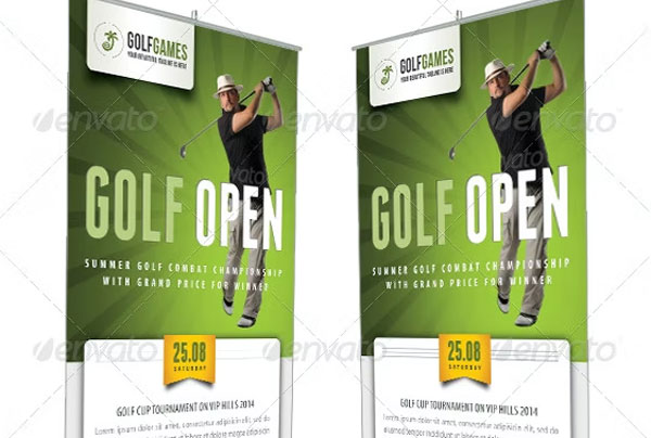 Best Golf Event Rollup Banner Template
