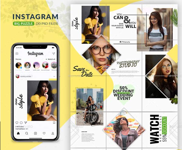 Best Instagram Puzzle Templates – Download 26+ Free & Premium PSD, Ai, Word, Doc, InDesign Formats