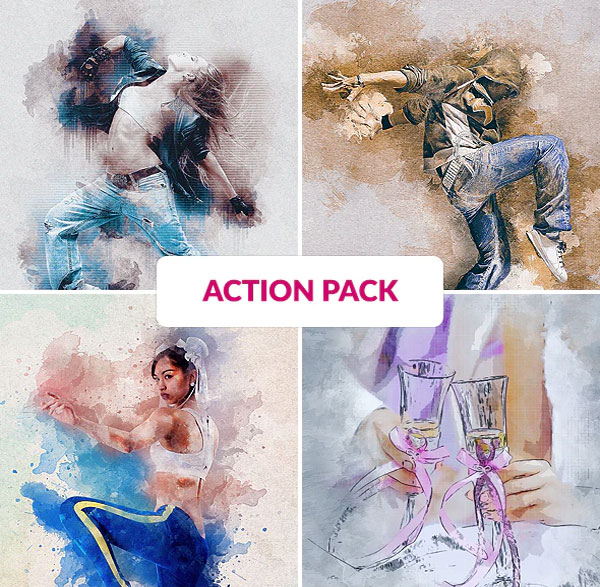 Best Painting Photoshop Actions Bundle