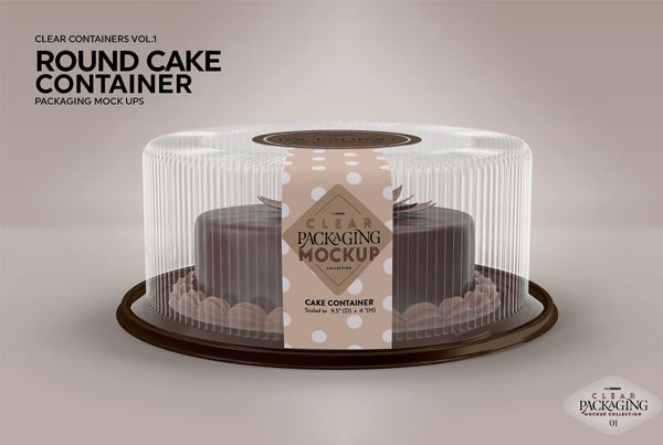 Round Cardboard Box Packaging Mockup