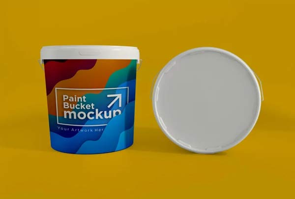Best Plastic Paint Bucket Container Mockups