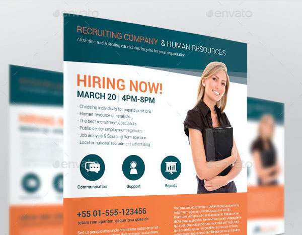Best Recruitment Company Flyers PSD Templates