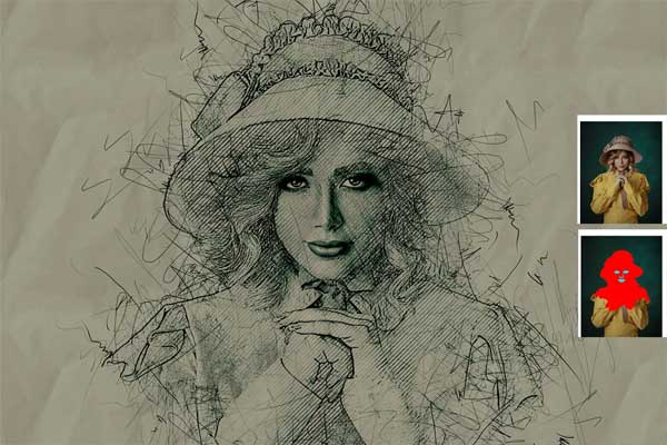 Best Scribble Sketch Photoshop Action