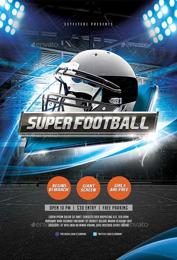 Best Super Football Flyer Template