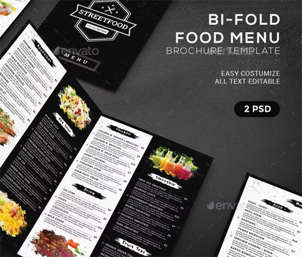 BiFold Food Menu Brochure Template