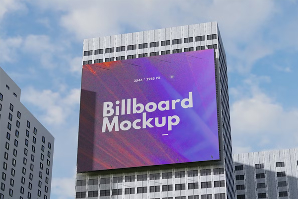 Billboard on Building Mockup
