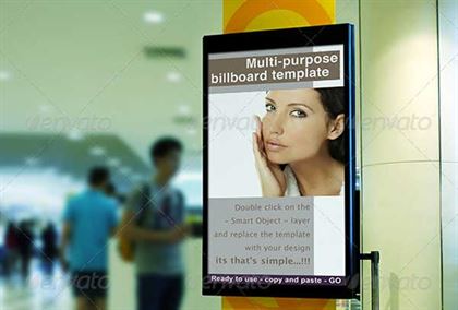 Small Billboard Display Mockup Kit