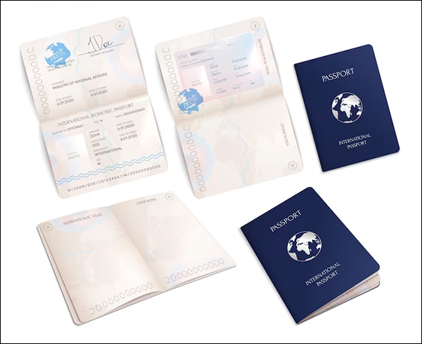 Biometric International Passport Mockups