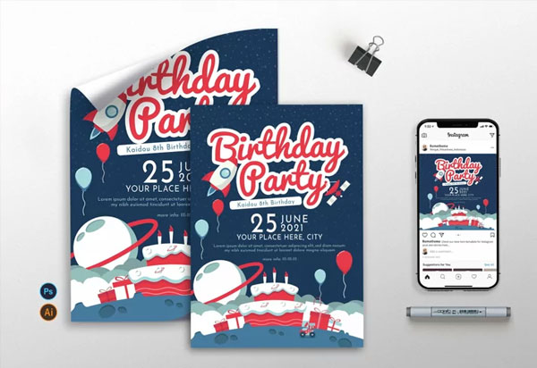 Birthday Party Instagram Templates