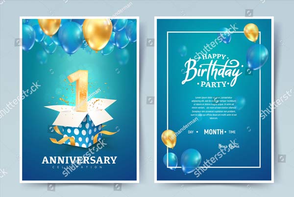 Birthday Party Invitation Design Template