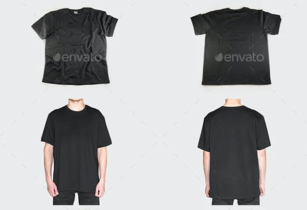 Black T-Shirt Presentation Mockup