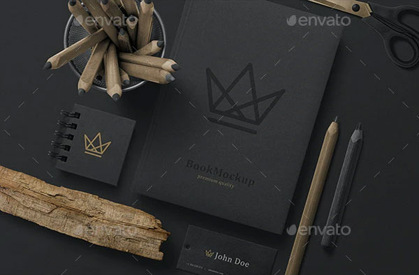 Black Branding Mockups Template