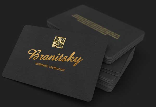 Black Restaurant Business Card Template
