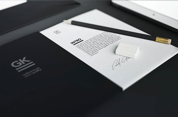 Black Stationary Branding Mock-up