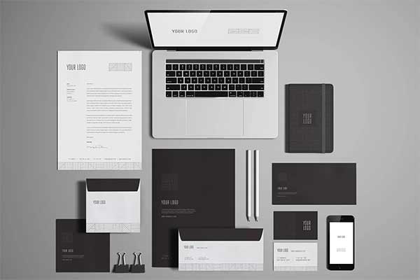 Black Stationery / Branding Mock-Up Template