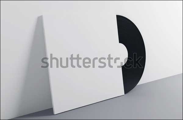 Black and White Record Mockup