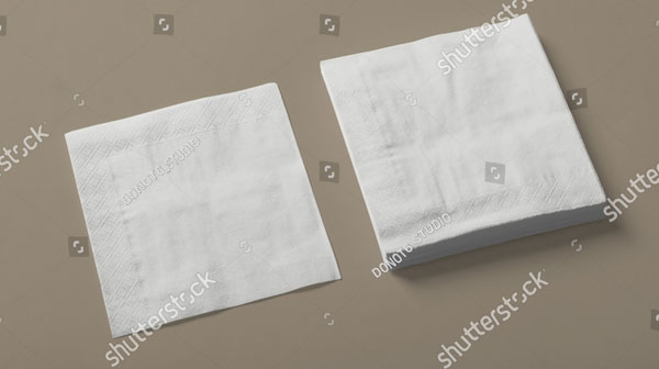 Blank Cloth Napkin Mockup Download