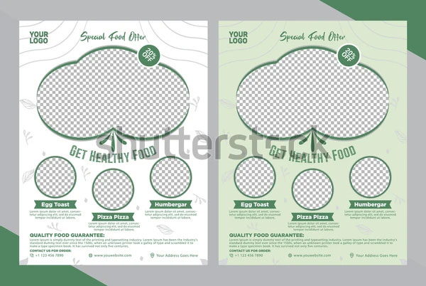 Blank Healthy Food Flyer Template