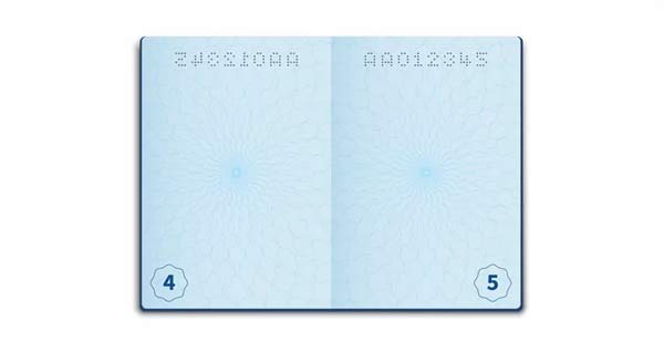 Blank Passport Opened Document
