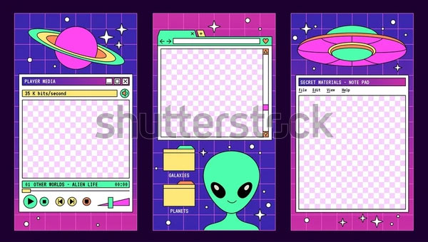 Blank Retro Instagram Templates