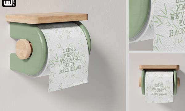 Blank Toilet Paper Mockup