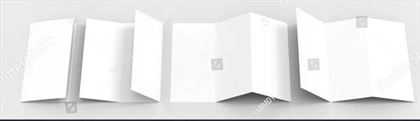 Blank Trifold Paper Brochure Mock-up