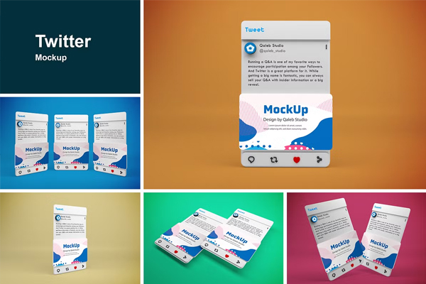 Blank Twitter PSD Mockup
