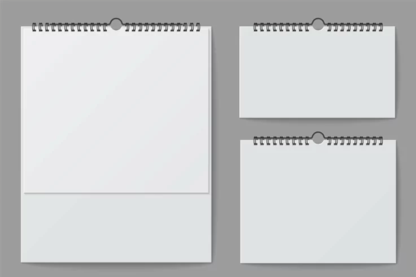 Blank Wall Calendar Mockup