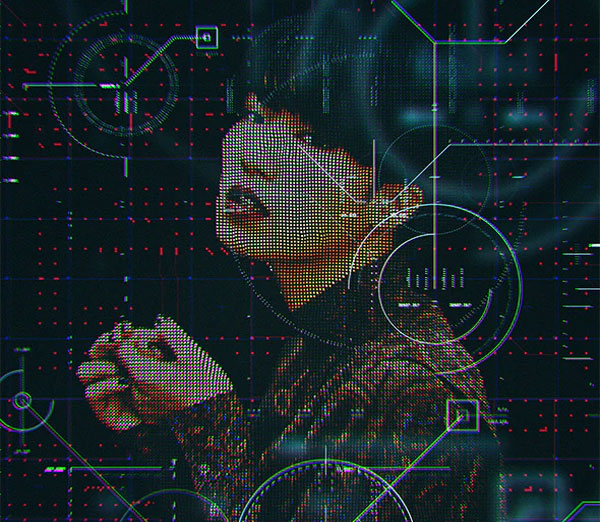 Block-chain Technology Photoshop Actions Template