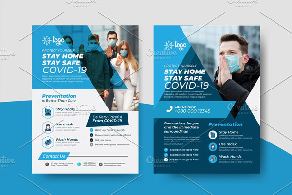 Blue Medical Flyer Pack For COVID-19