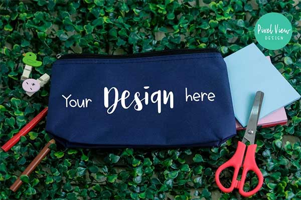 Blue Pouch Mockup