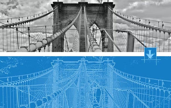 Blueprint Photoshop Action Template