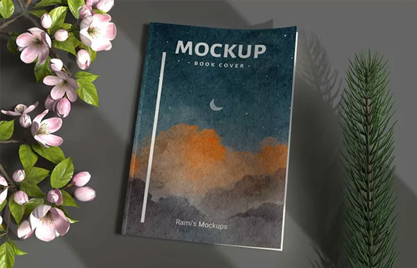 Book Cover Mockup PSD Fully Editable