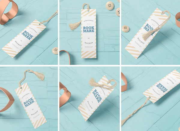 Bookmark with Tassel Mockups