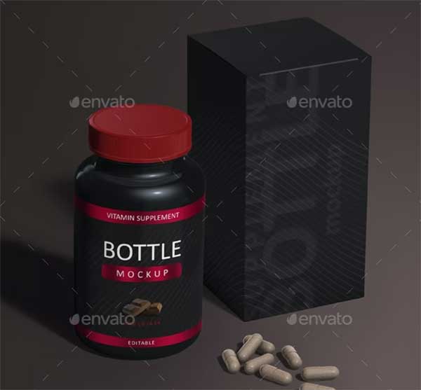 Pills Capsule Bottle Mockups Download