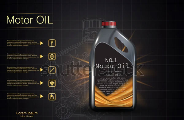Bottle of Engine Oil Mockup