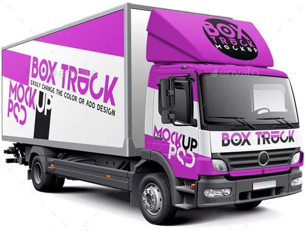 Box Realistic Truck Mockups