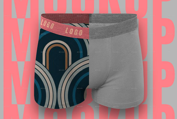 Boxer Briefs Underwear Mockup Template