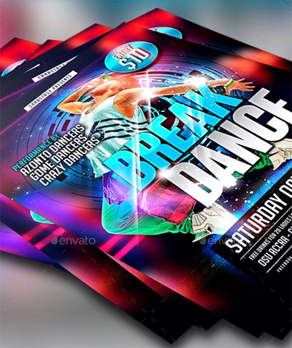 Break Dance Flyer Template