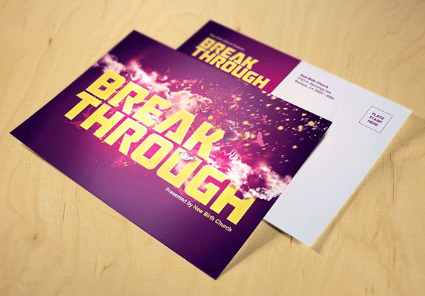 Break Through Church Postcard