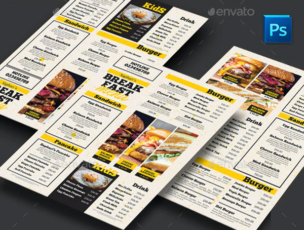 Breakfast Restaurant Rollup Signage Template