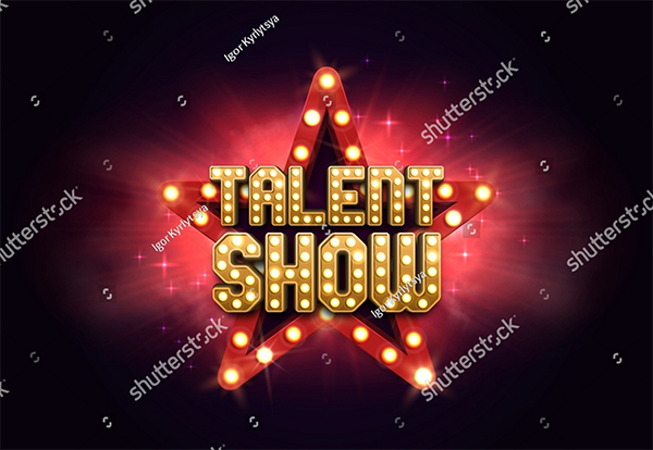 Bright Talent Show Vector Template
