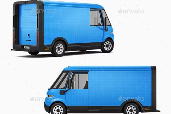 Bright Drop Electric Van Mockups