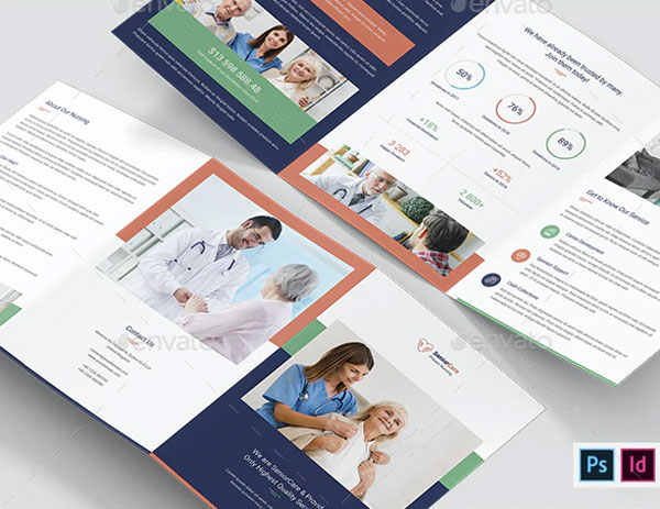 Senior Home Care Tri-Fold Brochure Template