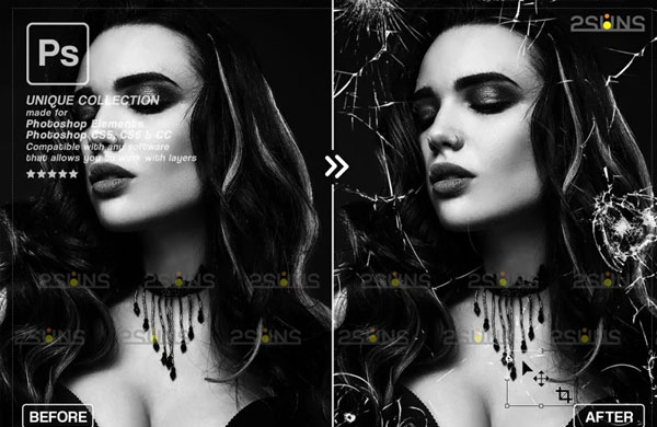 Free Broken Photoshop Overlay