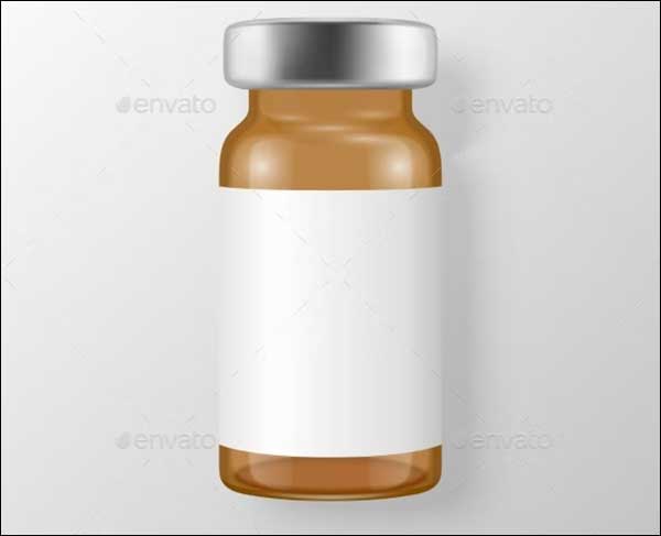 Brown Bottle Vaccine Vial Mockups